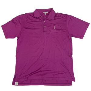 Peter Millar Medium Purple Polo Cotton Embroidered Logo